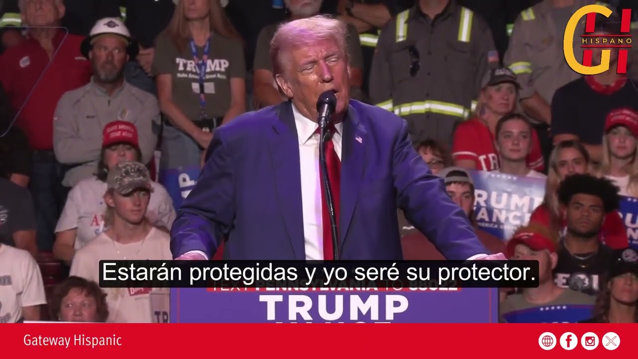 Trump: Woman of the United States, I want to be your protector as president.