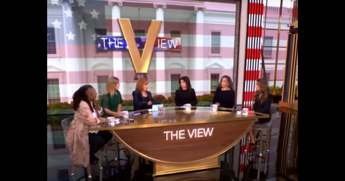 This YouTube screen shot shows a scene from the Nov. 6 episode of "The View."