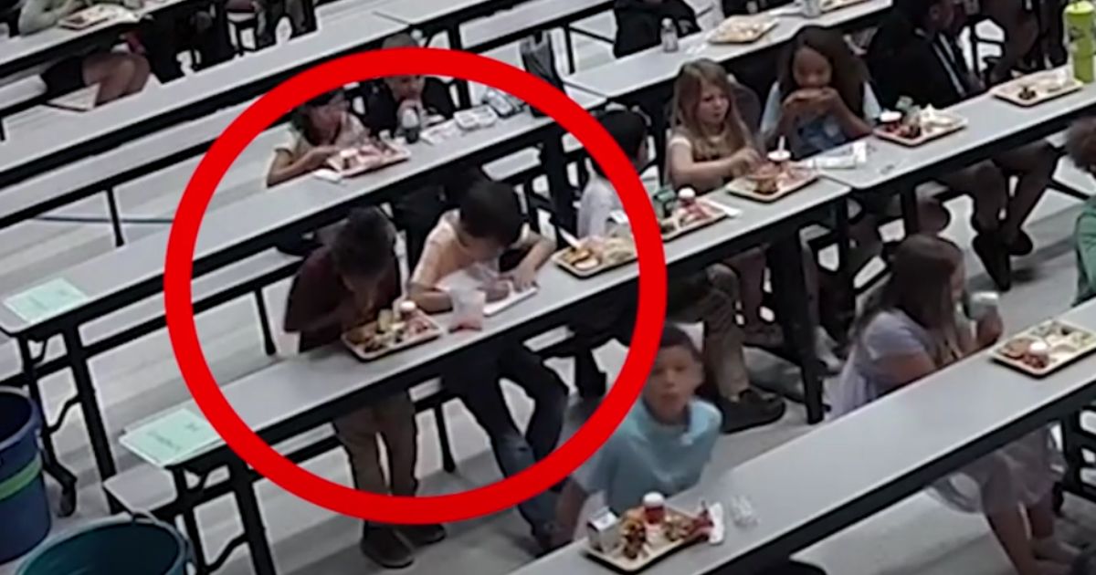 Thomas Conley, circled right, used the Heimlich maneuver to save his friend Isaiah Rodriguez, circled left, after he began choking during lunch in Mesa, Arizona, on Nov. 14.