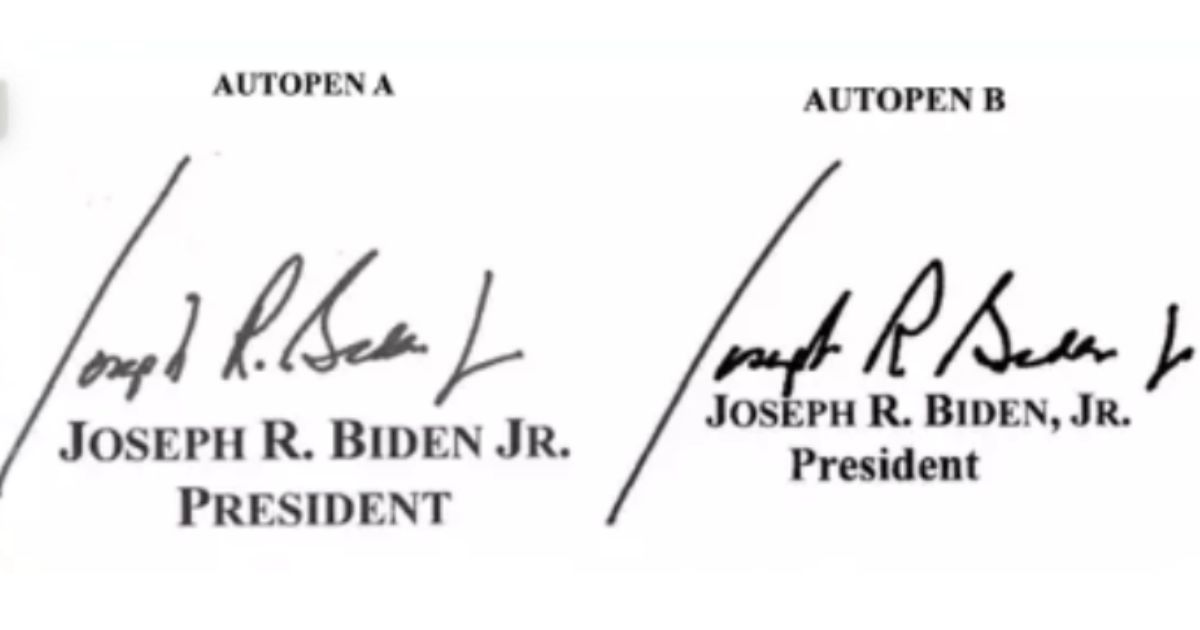 According to The Washington Times, there could have been three different autopens used during the Biden administration.