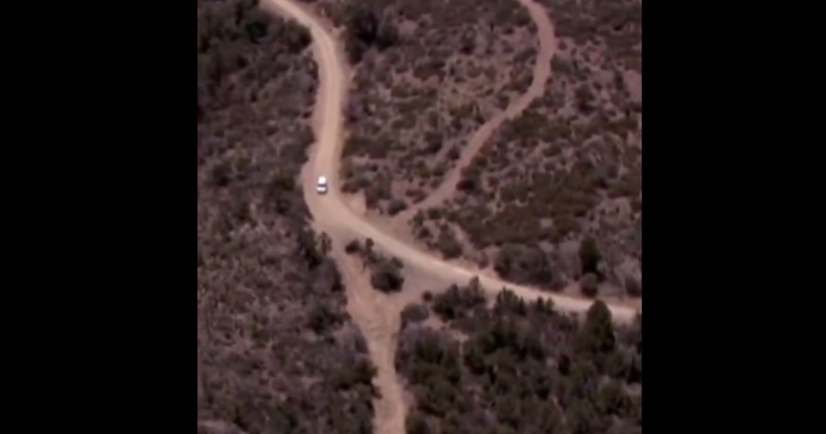 Overhead shot of the Arizona wilds where two teens were found shot dead.