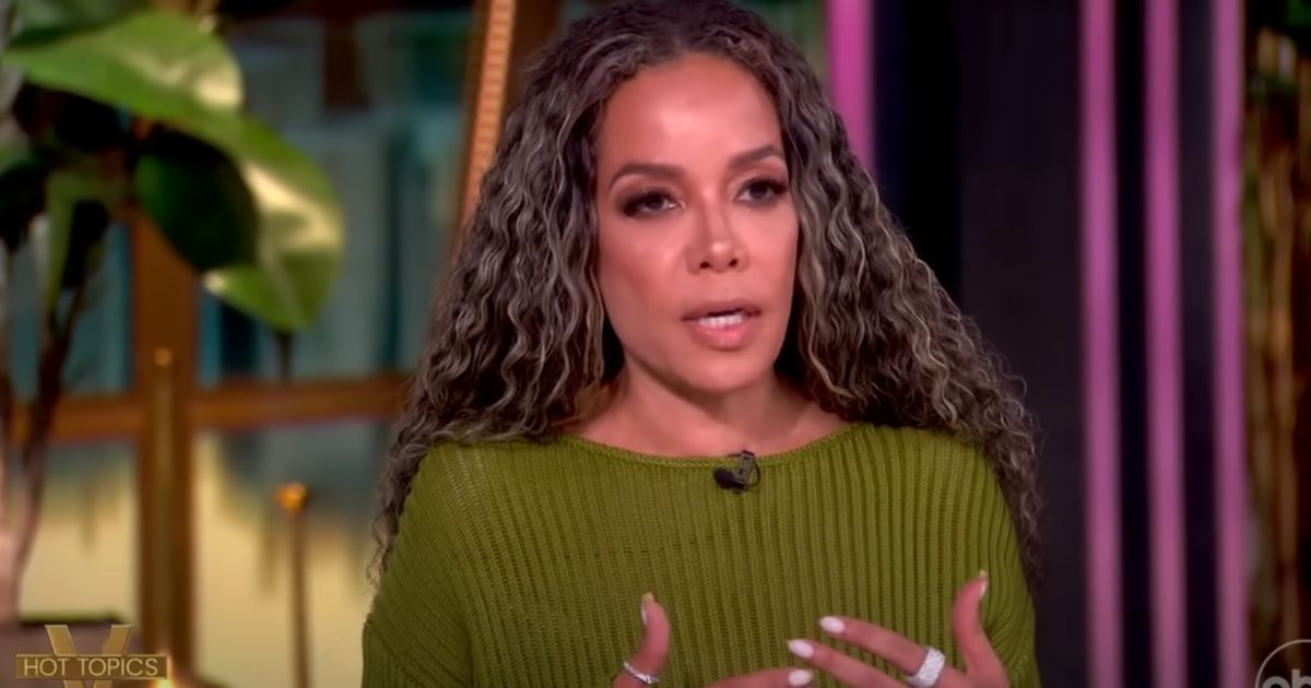 "The View" co-host Sunny Hostin waxed dramatic about the Constitutional implications of CBS announcing the cancellation of "Late Night with Stephen Colbert."
