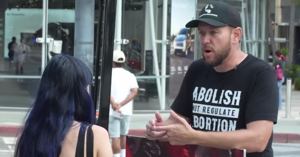 A pro-choice young woman on the Santa Monica pier debated pro-life YouTuber T. Russell Hunter, but the next day she said she had begun to rethink her position.